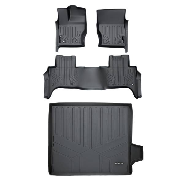 Maxliner USA - MAXLINER Floor Mats 2 Rows and Cargo Liner Trunk Set Black for 2014-2019 Land Rover Range Rover Sport (5 Passenger Model)