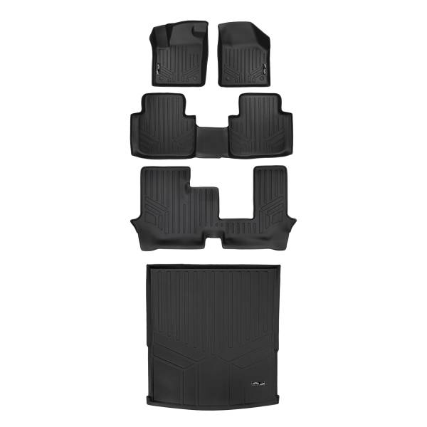 Maxliner USA - MAXLINER Floor Mats and Cargo Liner Behind 2nd Row Set Black for 2018-19 Atlas with 2nd Row Bench Seat without Fender Audio