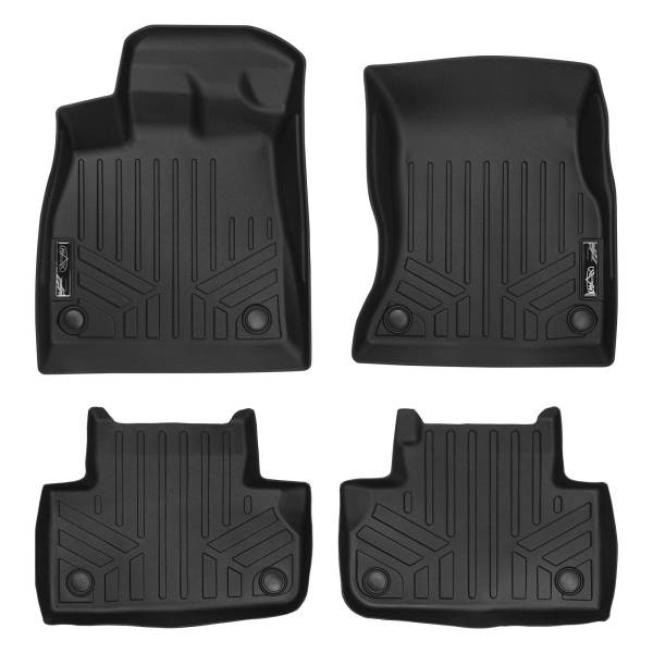 Maxliner USA - MAXLINER Custom Fit Floor Mats 2 Row Liner Set Black for 2018-2019 Audi Q5 / SQ5