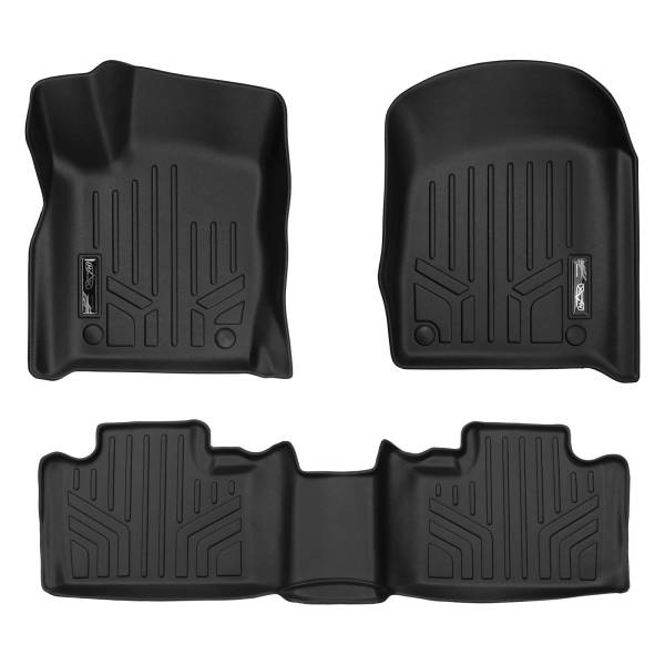 Maxliner USA - MAXLINER Custom Fit Floor Mats 2 Row Liner Set Black for 2016-2019 Jeep Grand Cherokee / Dodge Durango