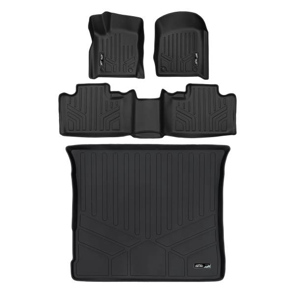 Maxliner USA - MAXLINER Custom Fit Floor Mats 2 Rows and Cargo Liner Set Black for 2016-2019 Jeep Grand Cherokee