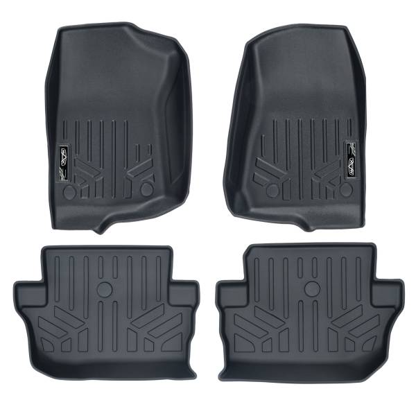 Maxliner USA - MAXLINER Custom Fit Floor Mats 2 Row Liner Set Black for 2018-2019 Jeep Wrangler 2-Door (JL New Body Style - not JK)