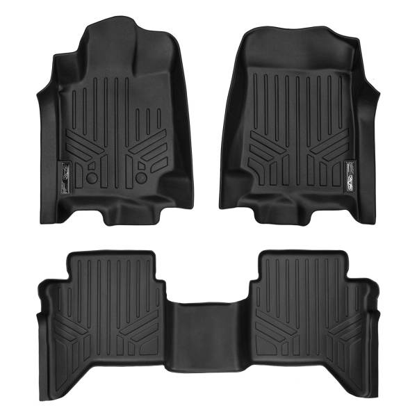 Maxliner USA - MAXLINER Custom Fit Floor Mats 2 Row Liner Set Black for 2015-2018 Ford Ranger Crew Cab Export Model