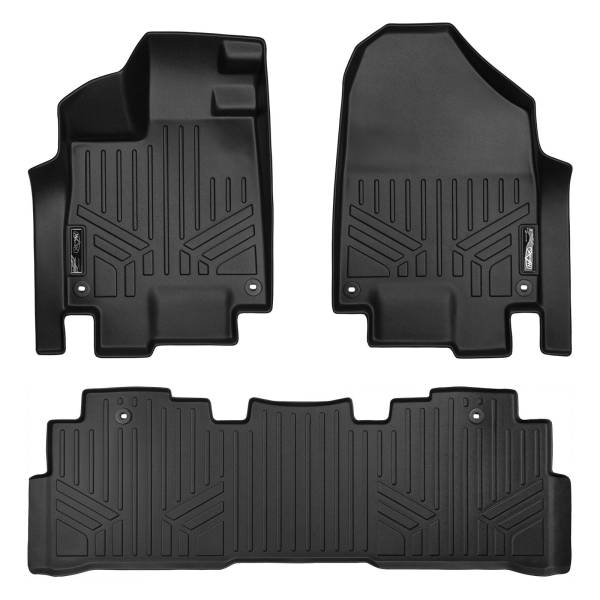 Maxliner USA - MAXLINER Custom Fit Floor Mats 2 Row Liner Set Black for 2018-2019 Honda Odyssey - All Models