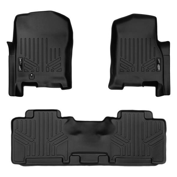 Maxliner USA - MAXLINER Floor Mats 2 Row Liner Set Black for 2007-2010 Ford Expedition / Lincoln Navigator (All Models Including EL and L)