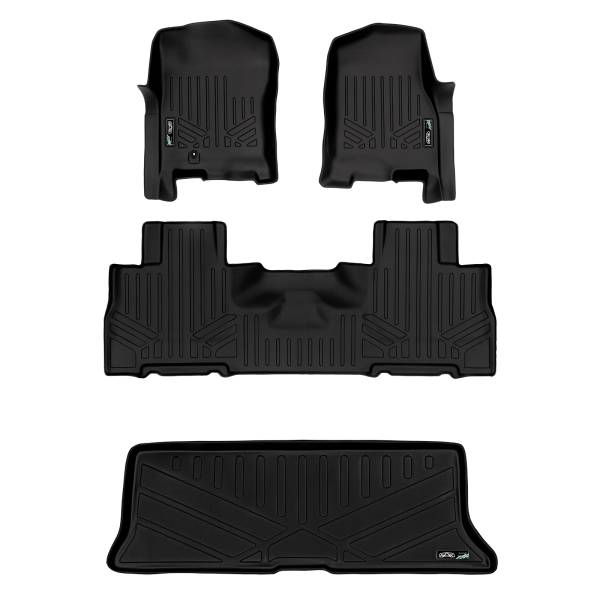 Maxliner USA - MAXLINER Floor Mats and Cargo Liner Set Black for 2007-2010 Expedition/Navigator with 2nd Row Bucket Seats without Console