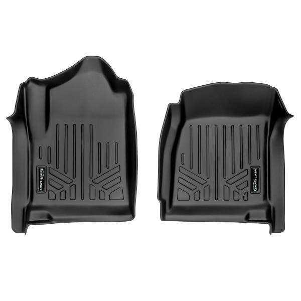 Maxliner USA - MAXLINER Floor Mats 1st Row Set Black for 2014-18 Silverado/Sierra 1500 - 2015-18 2500/3500 HD Regular Cab with Vinyl Floor