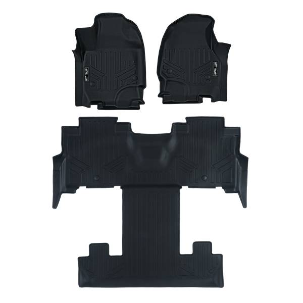 Maxliner USA - MAXLINER Floor Mats 3 Row Liner Set Black for 2018-2019 Expedition / Navigator with 2nd Row Bucket Seats (Incl. Max and L)