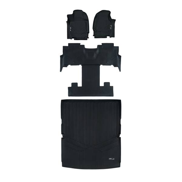 Maxliner USA - MAXLINER Floor Mats and Cargo Liner Behind 2nd Row Set Black for 18-19 Expedition Max/Navigator L with 2nd Row Bucket Seats