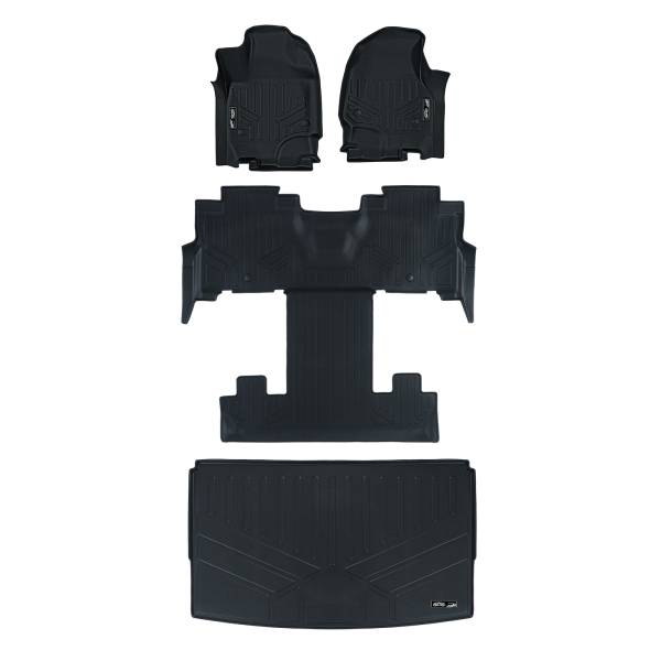 Maxliner USA - MAXLINER Floor Mats and Cargo Liner Behind 3rd Row Set Black for 18-19 Expedition Max/Navigator L with 2nd Row Bucket Seats