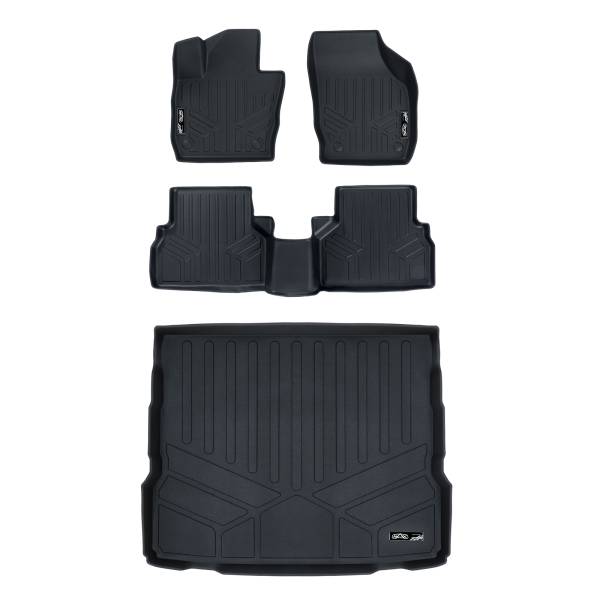 Maxliner USA - MAXLINER Custom Fit Floor Mats 2 Rows and Cargo Liner Trunk Set Black for 2015-2018 Audi Q3 - All Models