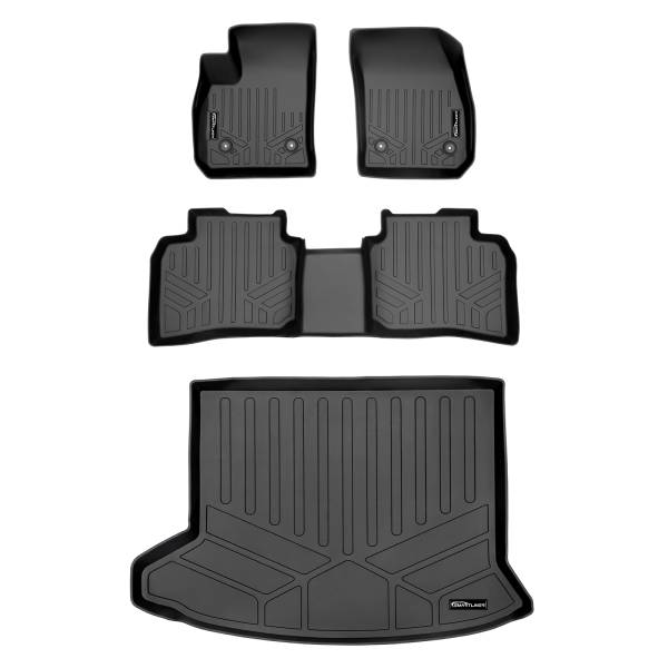 Maxliner USA - MAXLINER Custom Fit Floor Mats 2 Rows and Cargo Liner Trunk Set Black for 2019-2020 Cadillac XT4