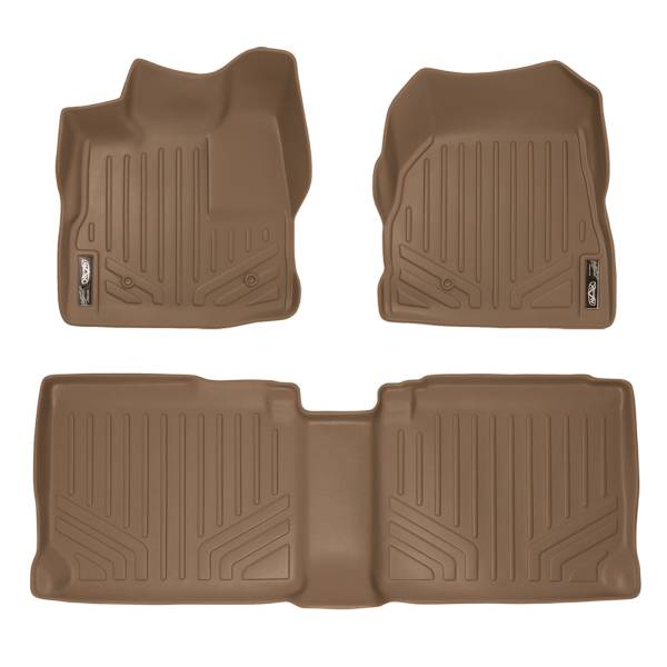 Maxliner USA - MAXLINER Custom Fit Floor Mats 2 Row Liner Set Tan for 2010-2011 Chevrolet Equinox / GMC Terrain (Dual Front Floor Hooks)