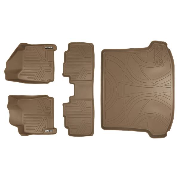 Maxliner USA - MAXLINER Custom Fit Floor Mats 2 Rows and Cargo Liner Set Tan for 2010-2016 Cadillac SRX - All Models