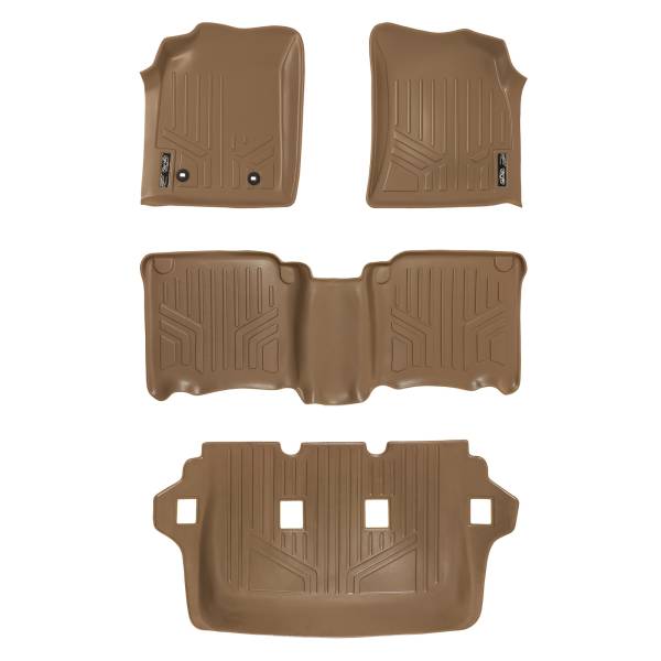 Maxliner USA - MAXLINER Custom Fit Floor Mats 3 Row Liner Set Tan for 2012-2015 Toyota Fortuner