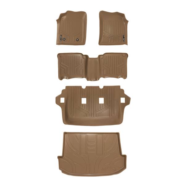 Maxliner USA - MAXLINER Custom Fit Floor Mats 3 Rows and Cargo Liner Set Tan for 2012-2015 Toyota Fortuner