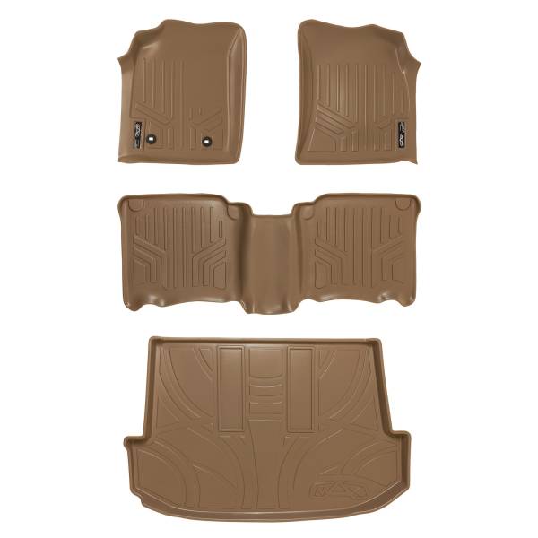 Maxliner USA - MAXLINER Custom Fit Floor Mats 2 Rows and Cargo Liner Set Tan for 2012-2015 Toyota Fortuner