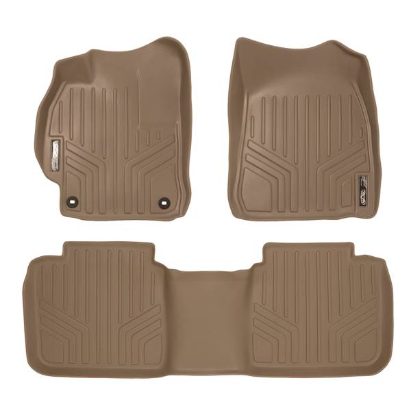 Maxliner USA - MAXLINER Custom Fit Floor Mats 2 Row Liner Set Tan for 2012-2015 Toyota Camry - All Models