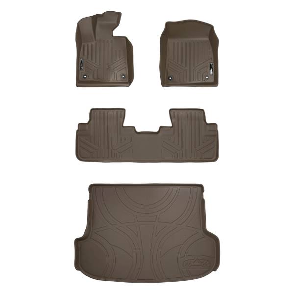 Maxliner USA - MAXLINER Custom Fit Floor Mats 2 Rows and Cargo Liner Behind 2nd Row Set Tan for 2016-2019 Lexus RX (No RXL Models)