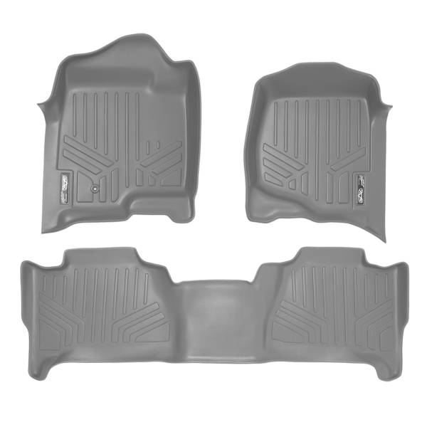 Maxliner USA - MAXLINER Custom Fit Floor Mats 2 Row Liner Set Grey for 2007-2014 Cadillac Escalade (No Hybrid Models)