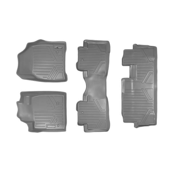 Maxliner USA - MAXLINER Custom Fit Floor Mats 3 Row Liner Set Grey for 2009-2015 Honda Pilot