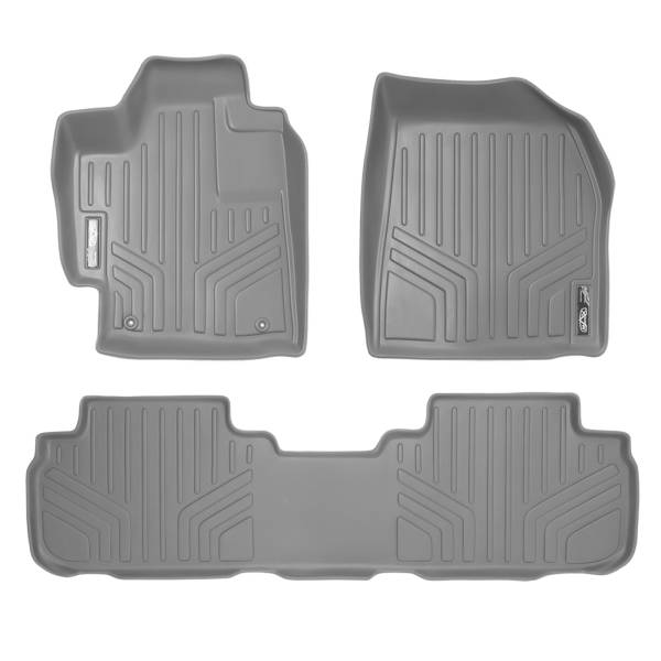 Maxliner USA - MAXLINER Custom Fit Floor Mats 2 Row Liner Set Grey for 2008-2013 Toyota Highlander Non Hybrid