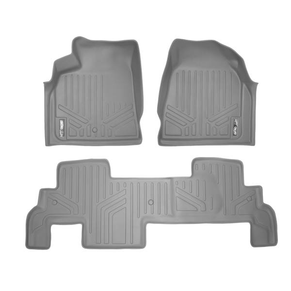 Maxliner USA - MAXLINER Custom Fit Floor Mats 2 Row Liner Set Grey for Traverse / Enclave / Acadia / Outlook with 2nd Row Bench Seats