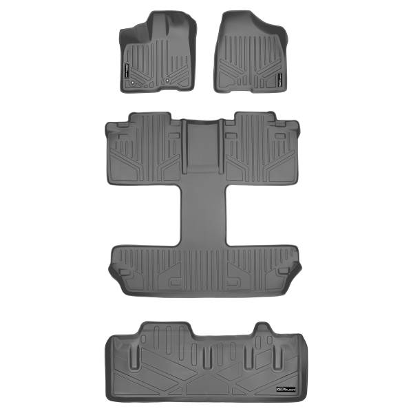 Maxliner USA - MAXLINER Floor Mats 3 Rows and Cargo Liner Behind 3rd Row for 2011-2012 Sienna 7 Passenger with Power Folding 3rd Row Seats