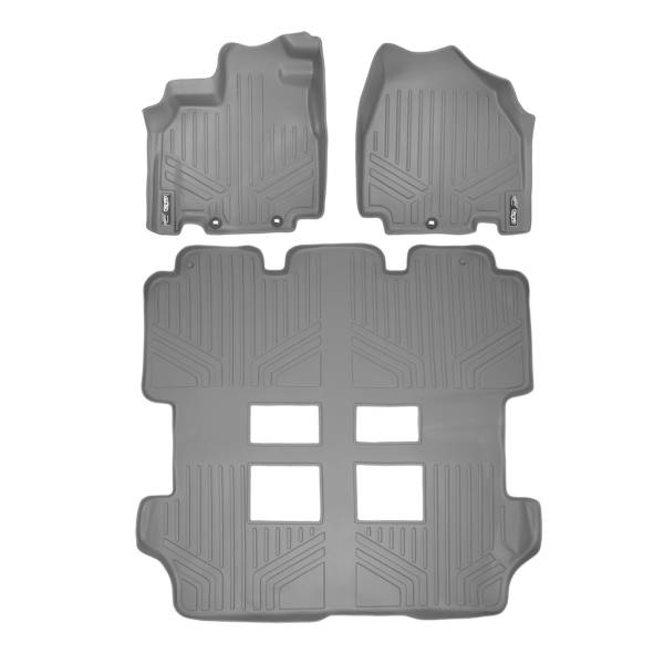 Maxliner USA - MAXLINER Custom Fit Floor Mats 3 Row Liner Set Grey for 2011-2017 Honda Odyssey - All Models