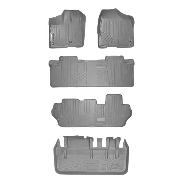 Maxliner USA - MAXLINER Floor Mats 3 Rows and Cargo Liner Behind 3rd Row Set Grey for 2013-2020 Toyota Sienna 8 Passenger Model Only