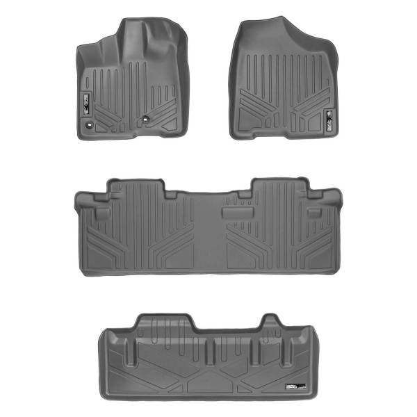 Maxliner USA - MAXLINER Floor Mats 2 Rows and Cargo Liner Behind 3rd Row for 2013-2020 Sienna 8 Passenger with Power Folding 3rd Row Seats