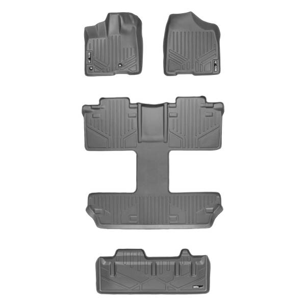 Maxliner USA - MAXLINER Floor Mats 3 Rows and Cargo Liner Behind 3rd Row for 2013-2020 Sienna 7 Passenger with Power Folding 3rd Row Seats