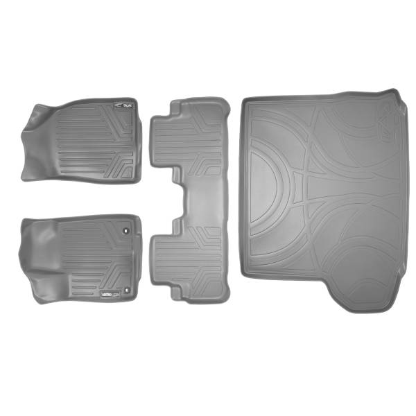 Maxliner USA - MAXLINER Floor Mats 2 Rows and Cargo Liner Behind 2nd Row Set Grey for 2014-2019 Toyota Highlander with 2nd Row Bench Seat