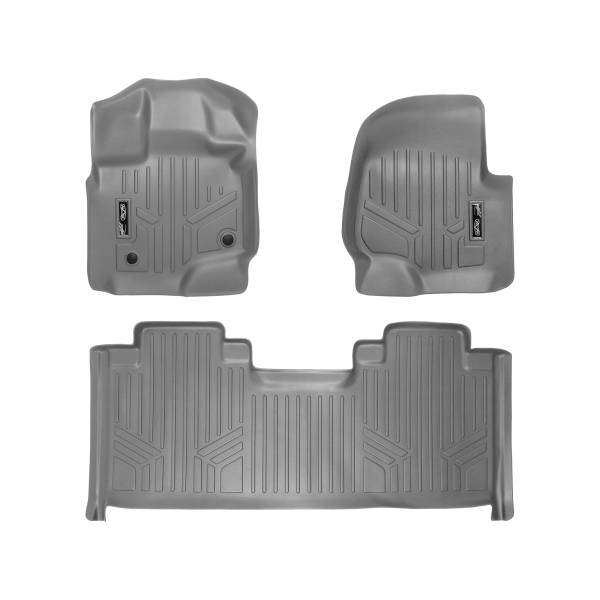 Maxliner USA - MAXLINER Custom Fit Floor Mats 2 Row Liner Set Grey for 2015-2019 Ford F-150 SuperCab with 1st Row Bucket Seats