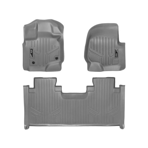 Maxliner USA - MAXLINER Custom Fit Floor Mats 2 Row Liner Set Grey for 2015-2019 Ford F-150 SuperCab with 1st Row Bench Seats