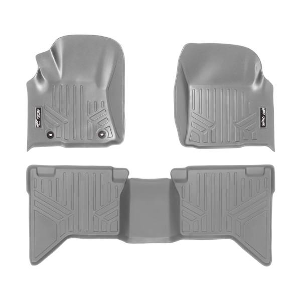 Maxliner USA - MAXLINER Custom Fit Floor Mats 2 Row Liner Set Grey for 2015-2018 Hilux REVO