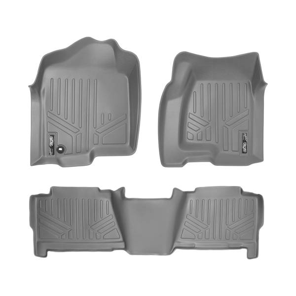 Maxliner USA - MAXLINER Floor Mats Liner Set Grey for 99-07 Silverado/Sierra 1500/2500/3500 Crew Cab / 2000-06 Escalade/Suburban/Yukon XL