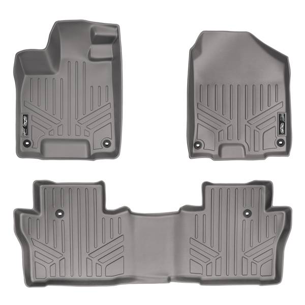 Maxliner USA - MAXLINER Custom Fit Floor Mats 2 Row Liner Set Grey for 2016-2019 Honda Pilot