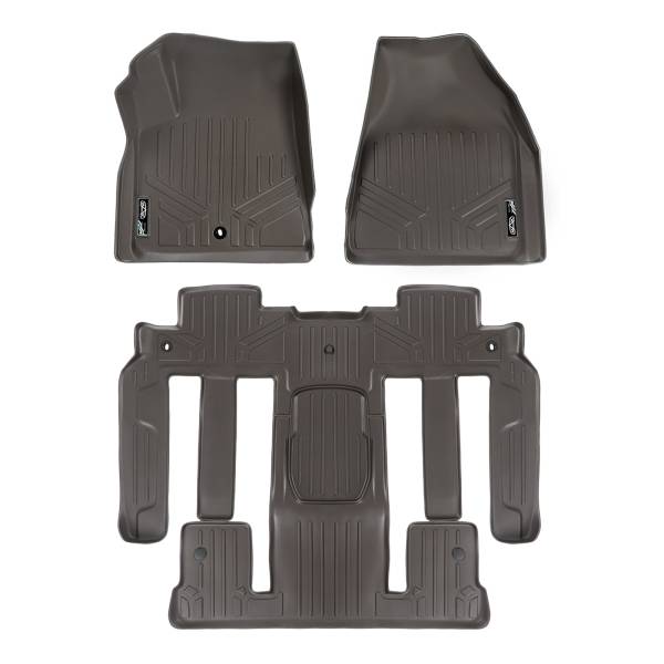 Maxliner USA - MAXLINER Custom Fit Floor Mats 2 Row Liner Set Cocoa for Traverse / Enclave / Acadia / Outlook (with 2nd Row Bucket Seats)