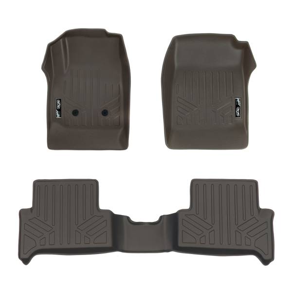 Maxliner USA - MAXLINER Custom Fit Floor Mats 2 Row Liner Set Cocoa for 2015-2019 Chevy Colorado Extended Cab / GMC Canyon Extended Cab