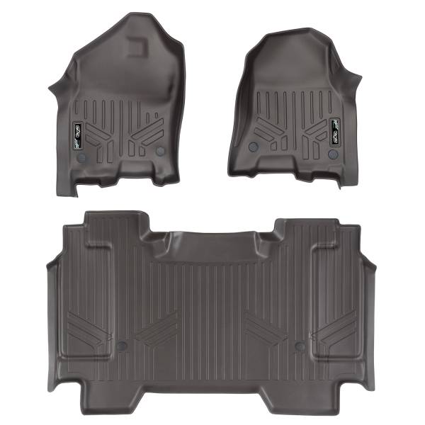 Maxliner USA - MAXLINER Custom Fit Floor Mats 2 Row Liner Set Cocoa for 2019 Ram 1500 Crew Cab with 1st Row Captain or Bench Seats