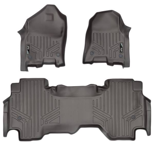 Maxliner USA - MAXLINER Custom Fit Floor Mats 2 Row Liner Set Cocoa for 2019 Ram 1500 Quad Cab with 1st Row Captain Seat or Bench Seats