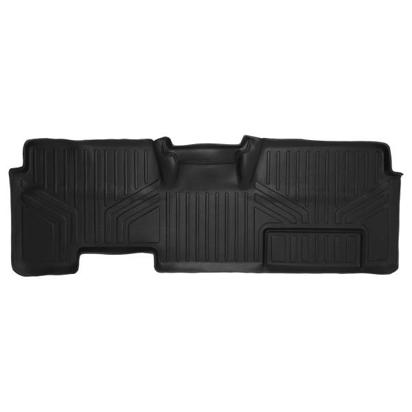 Maxliner USA - MAXLINER Custom Fit Floor Mats 2nd Row Liner Black for 2009-2014 Ford F-150 SuperCab Non Flow Center Console Only