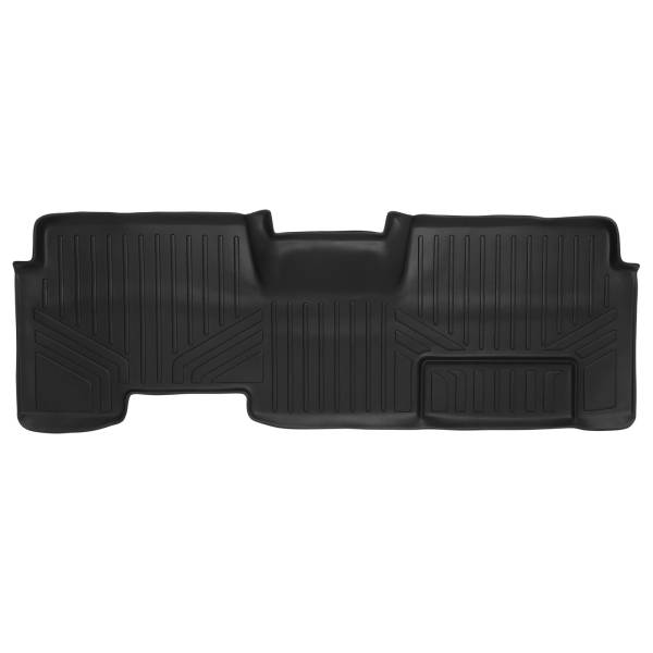 Maxliner USA - MAXLINER Custom Fit Floor Mats 2nd Row Liner Black for 2009-2014 Ford F-150 SuperCab with Flow Center Console Only