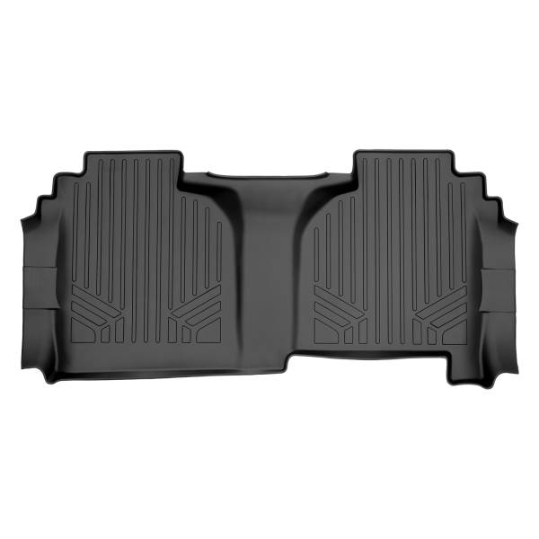 Maxliner USA - MAXLINER Floor Mats 2nd Row Liner Black for 2019 Silverado/Sierra 1500 Double / Extended Cab without Rear Underseat Toolbox