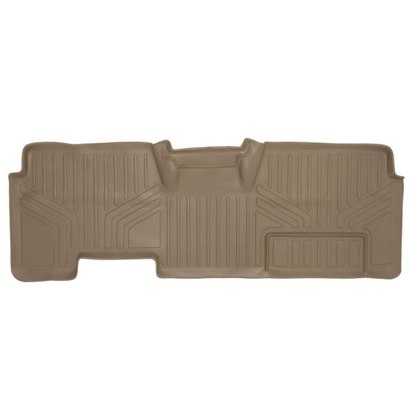 Maxliner USA - MAXLINER Custom Fit Floor Mats 2nd Row Liner Tan for 2009-2014 Ford F-150 SuperCab Non Flow Center Console Only