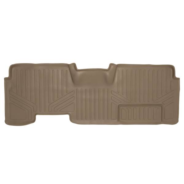 Maxliner USA - MAXLINER Custom Fit Floor Mats 2nd Row Liner Tan for 2009-2014 Ford F-150 SuperCab with Flow Center Console Only