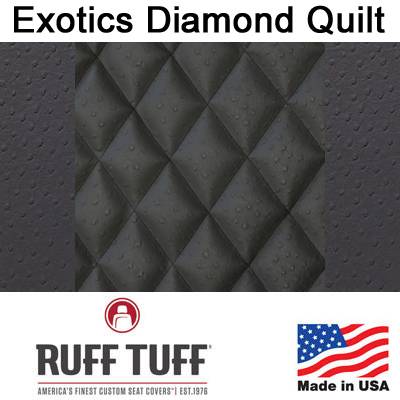 RuffTuff - Exotics Diamond Quilt Insert With Exotics Trim Seat Covers