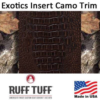 RuffTuff - Exotic Insert With Camo Pattern Trim Seat Covers