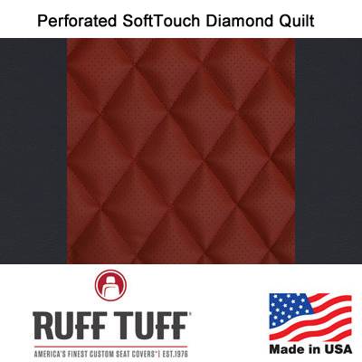 RuffTuff - Perforated Sof-Touch Diamond Quilt Insert With Sof-Touch Trim Seat Covers